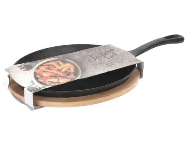 Μαντεμένιο οβάλ πλατώ σερβιρίσματος tapas Excellent Houseware με σανίδα bamboo Διαστάσεων 38.5x19.5x5.5cm C80652860 3