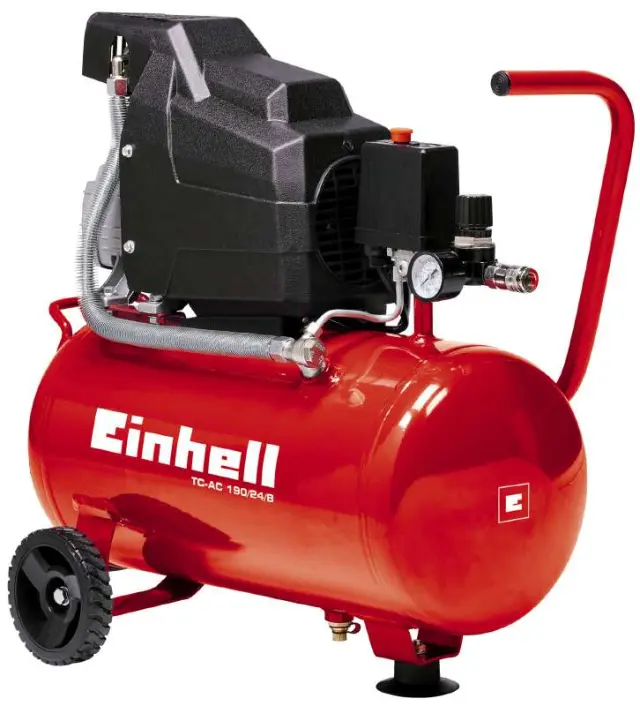 Einhell TC-AC 190/24/8 - Κομπρεσέρ Αέρος με Ισχύ 2hp και Αεροφυλάκιο 24lt (4007325)