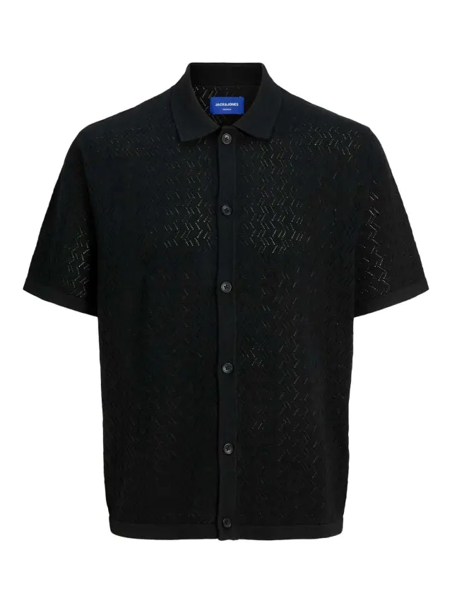 JORTYLER KNIT SS POLO SN Black - XXL