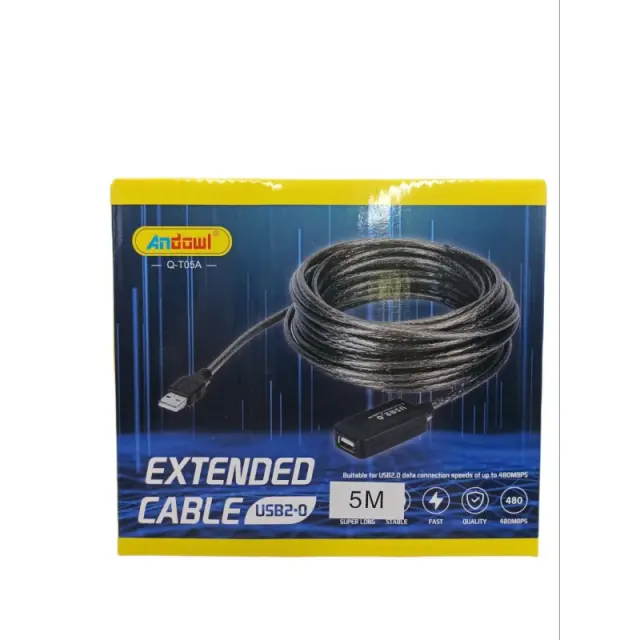 ΕΠΕΚΤΑΣΗ ΚΑΛΩΔΙΟΥ USB 2.0 5m ANDOWL Q-T05A 3