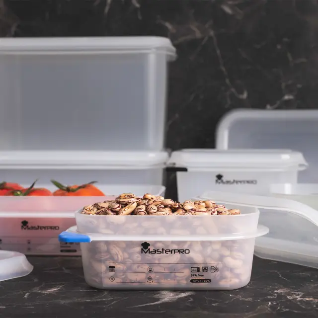 Master Pro Foodies Πλαστικό Δοχείο Τροφίμων με Καπάκι 4000ml 2