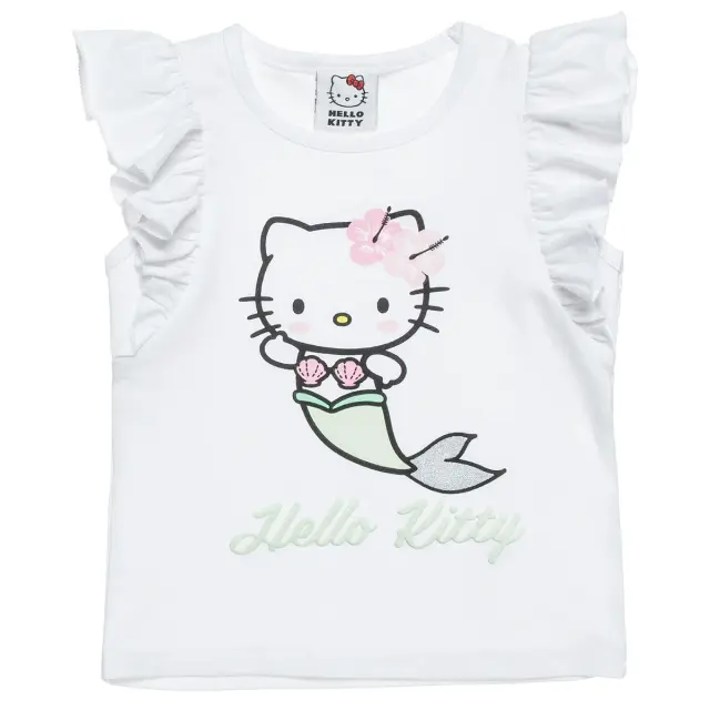 Μπλούζα Hello Kitty με ανάγλυφα glitter γράμματα