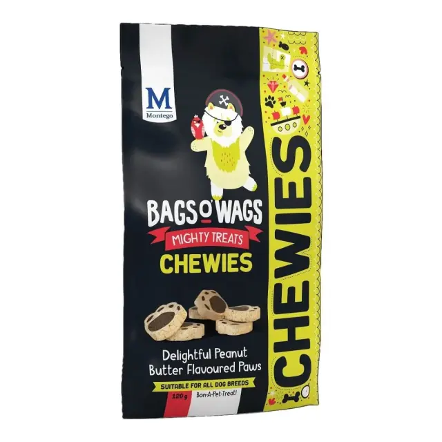 Montego O' Wags Chewies Peanut Butter Paws 120gr