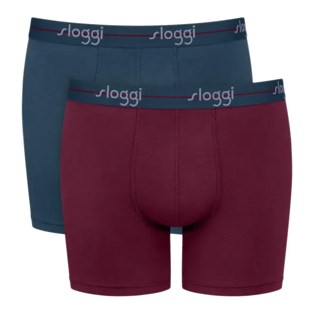 Sloggi Ανδρικό Boxer Start Short Box - Διπλό Πακέτο, Χρώμα Brown Combination