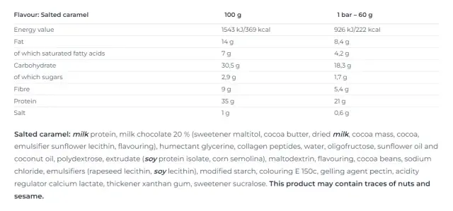 Nutrend Qwizz Protein Bar Salted Caramel, 1 Bar 2
