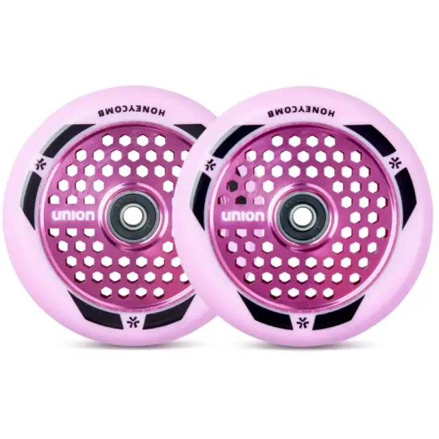 Union Honeycomb Pro Freestyle Scooter Wheels 110 - Pink 2