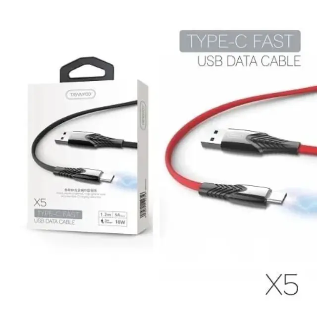 TRANYOO Καλώδιο δεδομένων type-C 5A 1m X5-C - Fast charger cable 20892