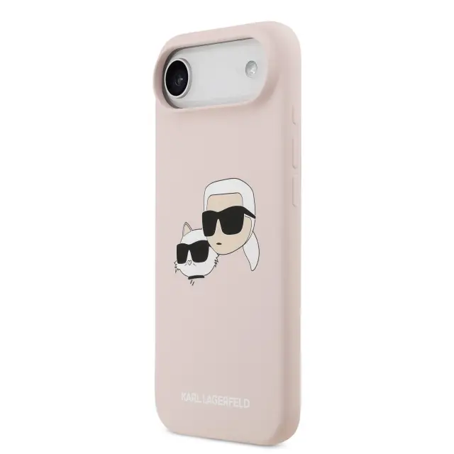 Karl Lagerfeld Liquid Silicone Double Heads MagSafe Case for iPhone Air Pink 2