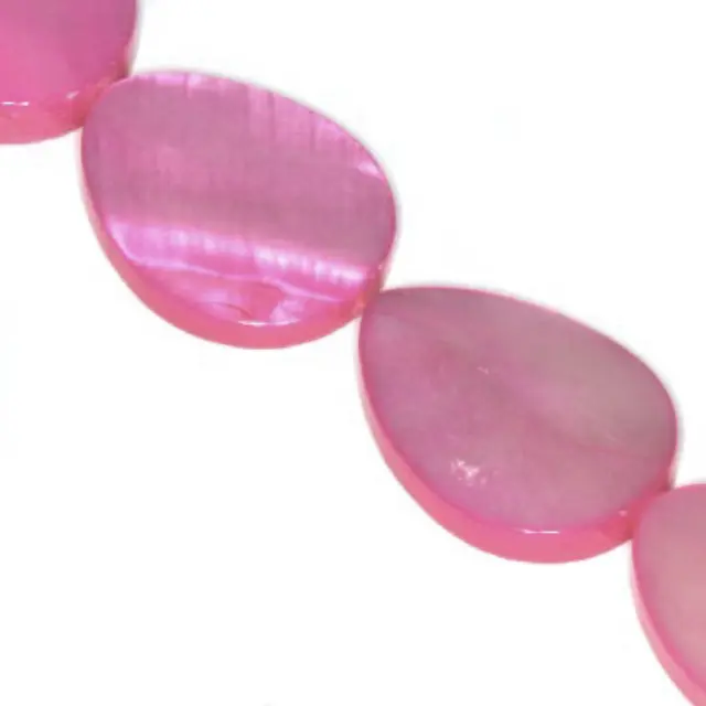 Mother of Pearl Δάκρυ Πλακέ Fuchsia 13x18mm ~20τεμ