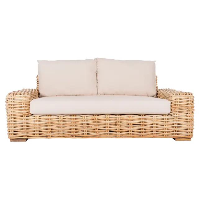 ΚΑΝΑΠΕΣ ΔΙΘΕΣΙΟΣ ΕΞ.ΧΩΡΟΥ FB99809 ΞΥΛΟ MANGO-RATTAN ΦΥΣΙΚΟ-ΛΕΥΚΑ ΜΑΞΙΛΑΡΙΑ 192x88x70-85Υεκ. 3
