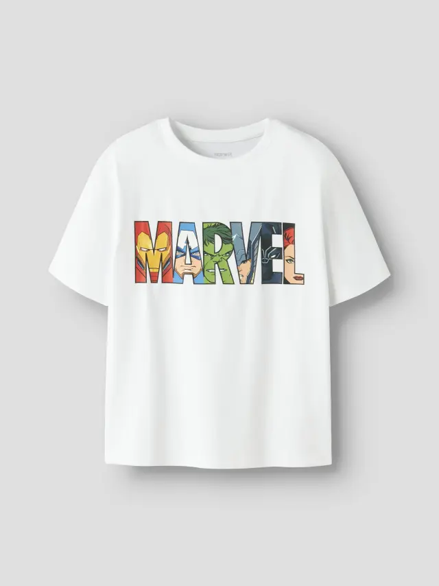 Name It Μπλούζα αγορίστικο πλεκτό Λευκό NKMFERGUS MARVEL SS NREG TOP MAR - 13254188 3