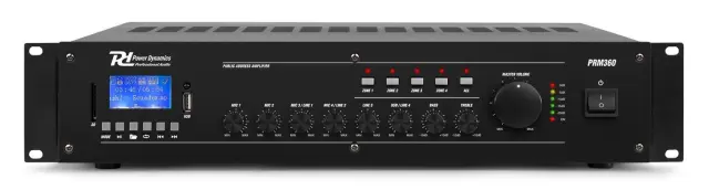 POWER DYNAMICS PRM360 ΜΙΚΤΗΣ-ΕΝΙΣΧΥΤΗΣ 100V 2