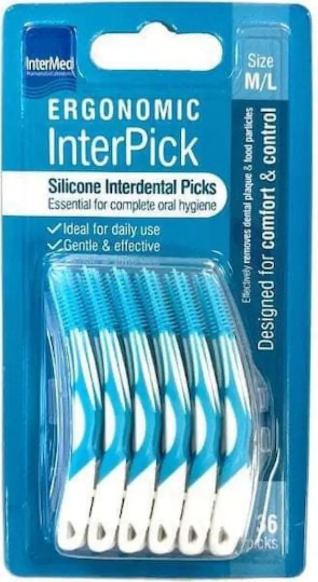 INTERMED Ergonomic Interpick Σιλικονούχα Μεσοδόντια Βουρτσάκια Μέγεθος M/L 36 Τεμαχίων