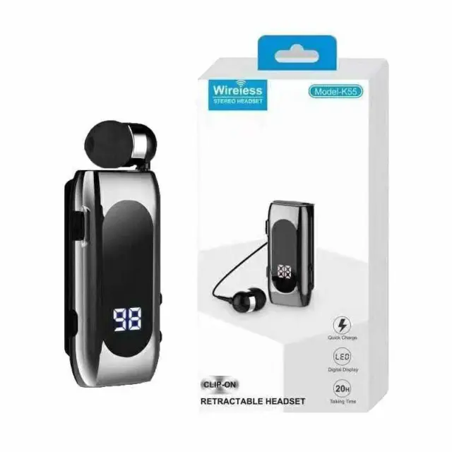 K55 In-ear Bluetooth Handsfree Ακουστικό Μαύρο 3