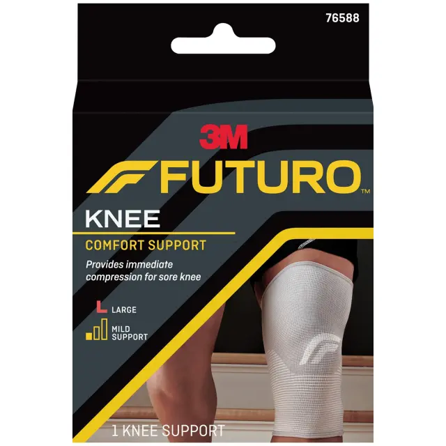 3M Futuro Comfort Knee Support 1 Τεμάχιο, Κωδ 76588 - Large Ελαστική Επιγονατίδα Ιδανική Στήριξη σε Αδύναμο Γόνατο