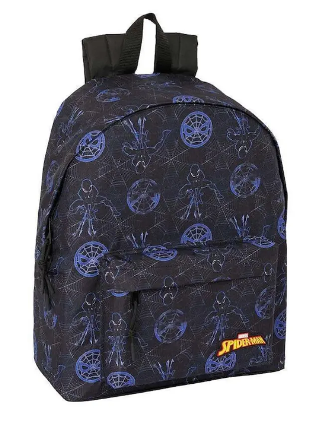Safta Σχολικη Τσαντα SpiderMan Attack Μαύρο 33 x 42 x 15 cm