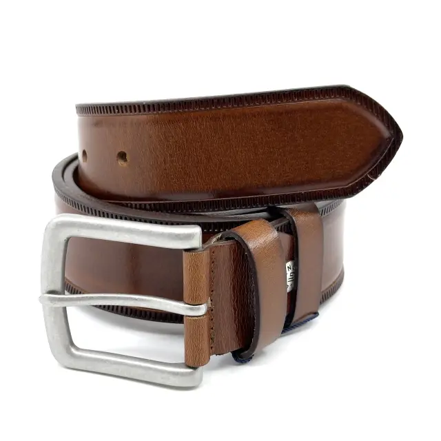Κονιάκ Δερμάτινη Ζώνη Full Grain 4 cm 2