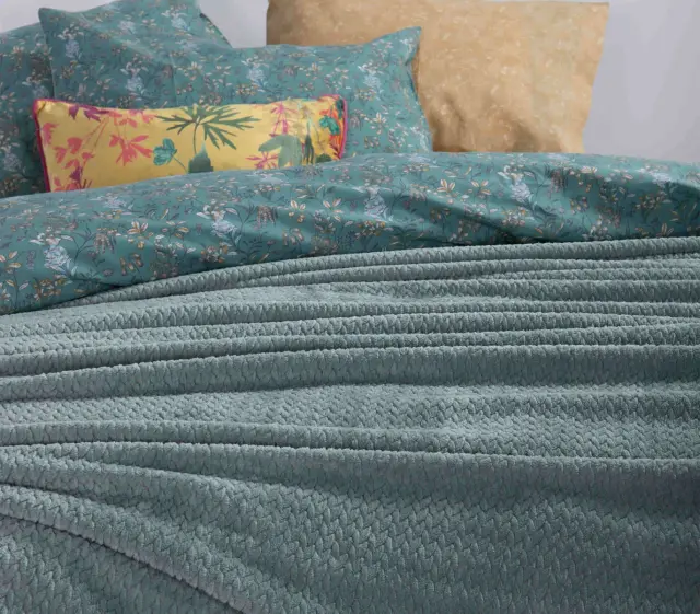 Κουβέρτα Υπέρδιπλη Flannel 220x240 Nef-Nef Homeware Worth GREEN 3