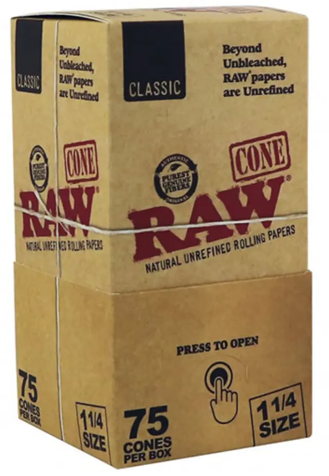 RAW Classic Cone PreRolled Basic - Κώνος Προτυλιγμένος - 75τεμ. - 1¼ 3