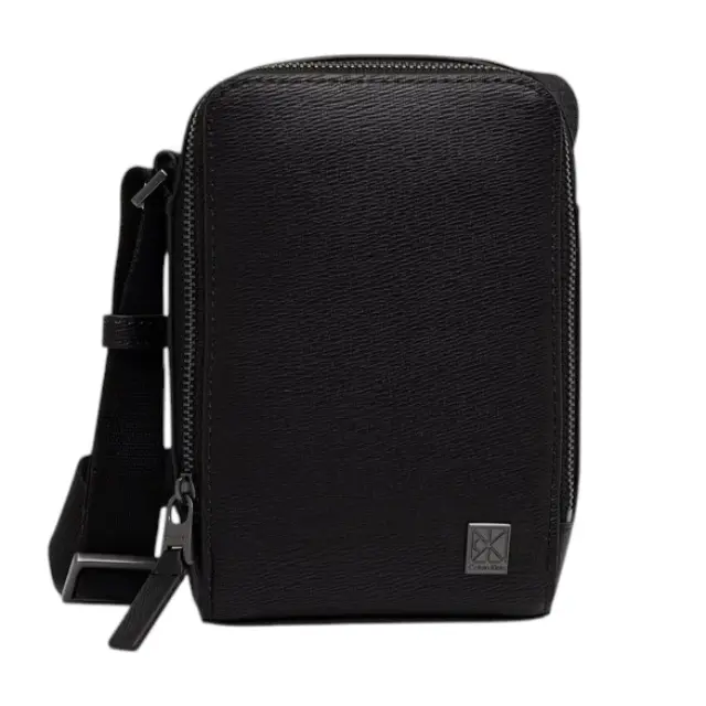 Ανδρική Μικρή Τσάντα Χιαστί Calvin Klein LV04D1285G-UB1 Μαύρη Μαύρο - One Size