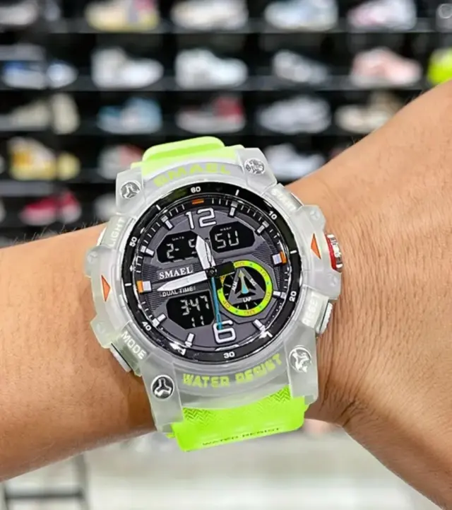 SMAEL Dual Time Sport Digital Watch Display Diver Watch 3