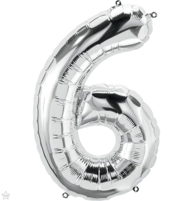 Φοιλ Super Shape Νούμερο 6 Ασημί / 86εκ Ύψος