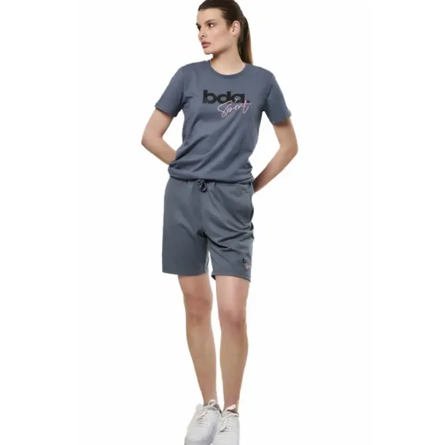 Body Action Women's Essentials French Terry Shorts Πετρόλ 031519-04E (Body Action) - Medium 2