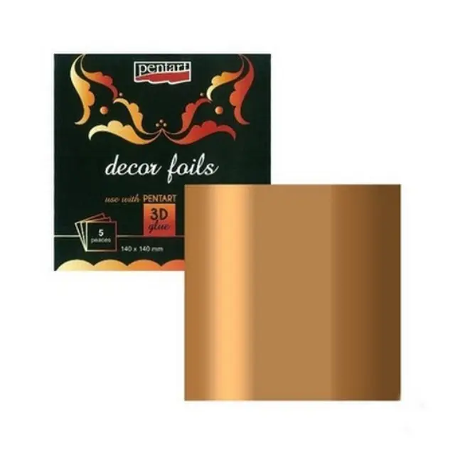 Μεταλλικά Φύλλα 3D Metallic Bronze Pentart, 5τεμ