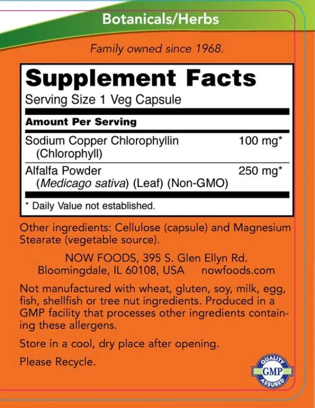 Now Foods Chlorophyll 100 mg 2