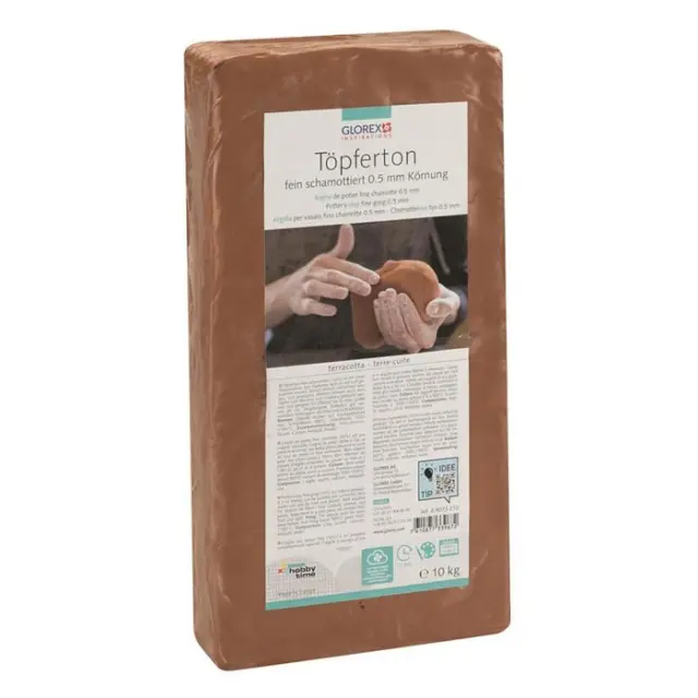 Πηλός Κεραμικής Topferton (0.5mm σαμότ) - Terracotta - 10Kg