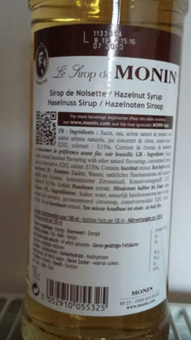 MONIN HAZELNUT SYRUP 700ML