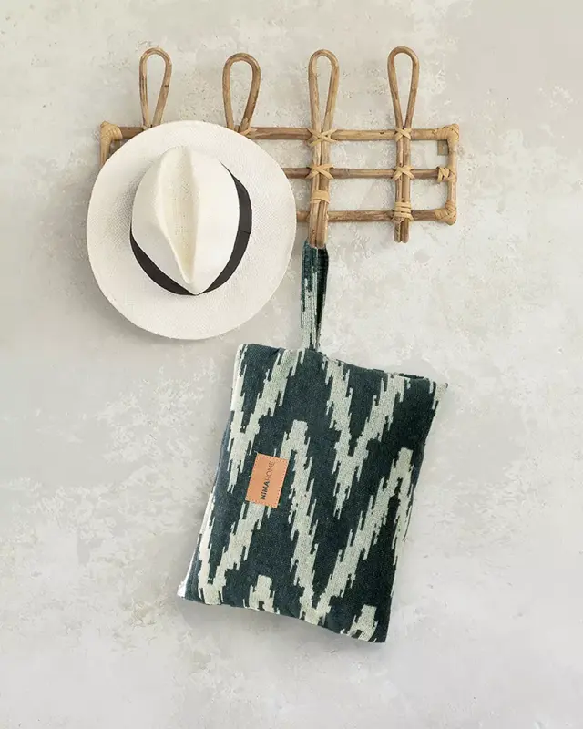 Νεσεσέρ Θαλάσσης 23x32 Nima Chevron Beige-Black 100% βαμβακερό