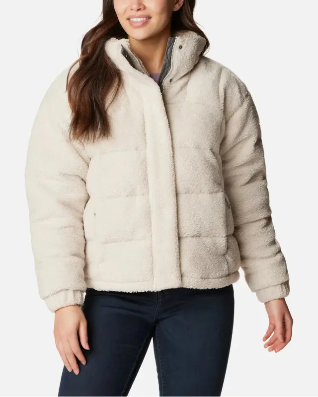 Columbia Ruby Falls Novelty Γυναικείο Puffer Μπουφάν Sherpa Εκρού 2051451-278 - XL 2
