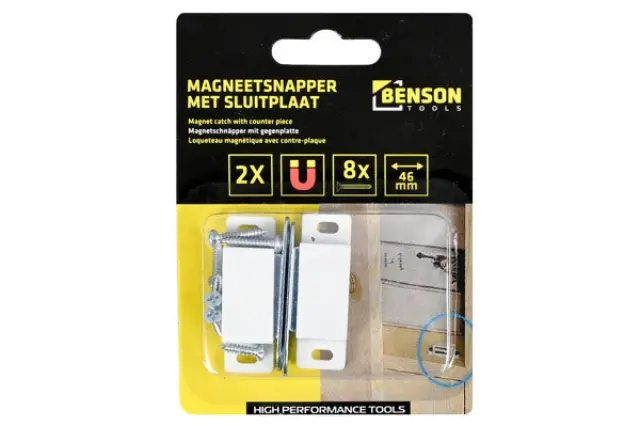 Magnet catch with counter 46 mm 2 pieces