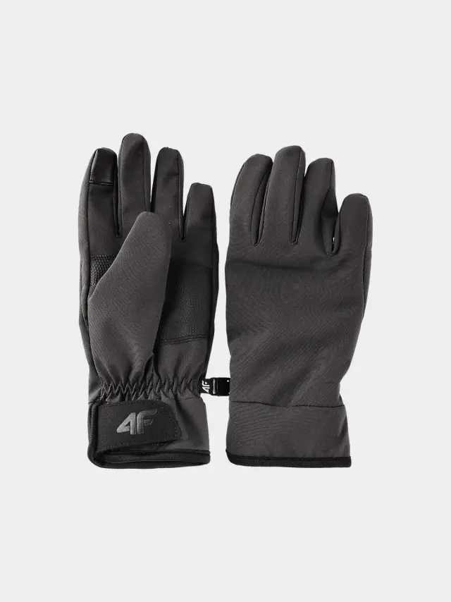 4F Black Gloves 4FAW23AGLOU051-20S