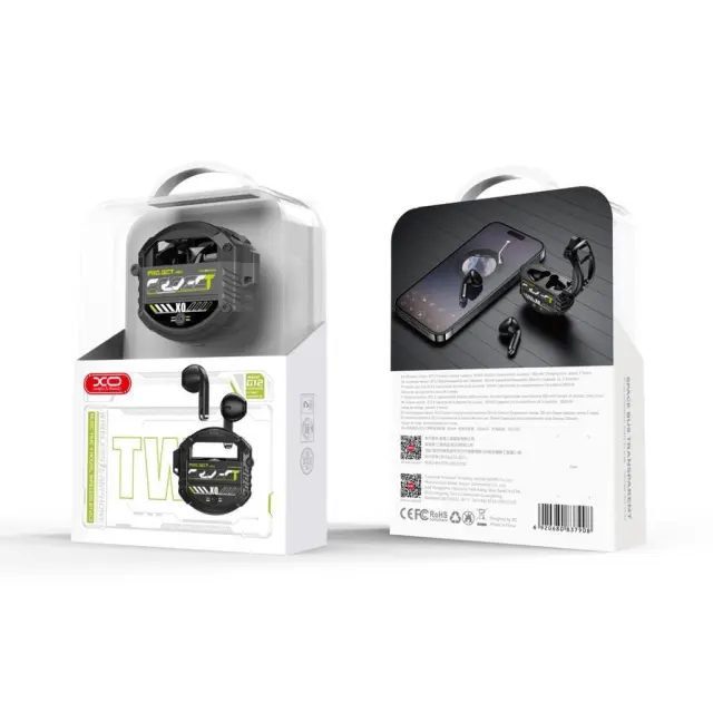 XO G12 ΑΚΟΥΣΤΙΚΟ HANDSFREE MAGIC GAME, BLUETOOTH, TWS, ΓΚΡΙ 2