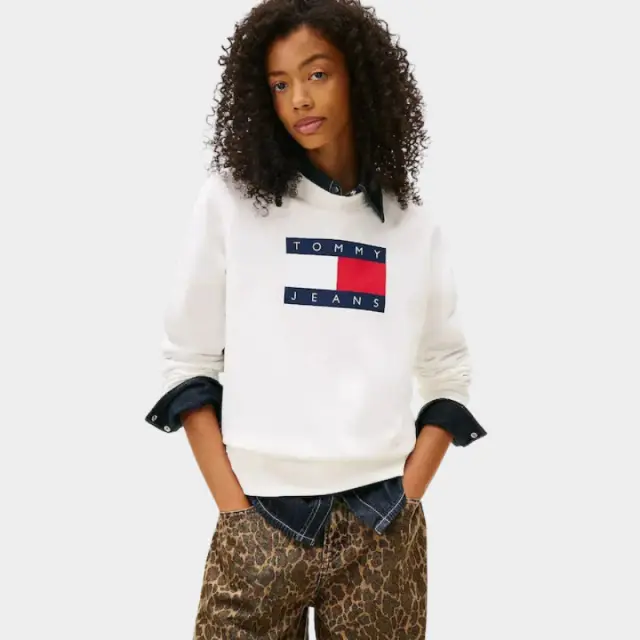 Πουλόβερ Tommy Hilfiger DW0DW22564_BIYBL Λευκό - M