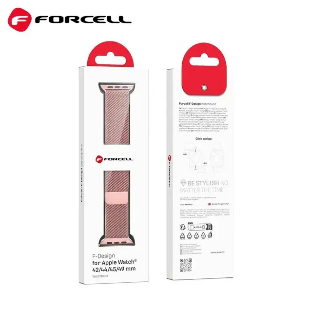 Forcell® FA03 Milanese Λουράκι για Apple Watch 38/40/41/42(Series 10/11/12)mm- Rose Gold