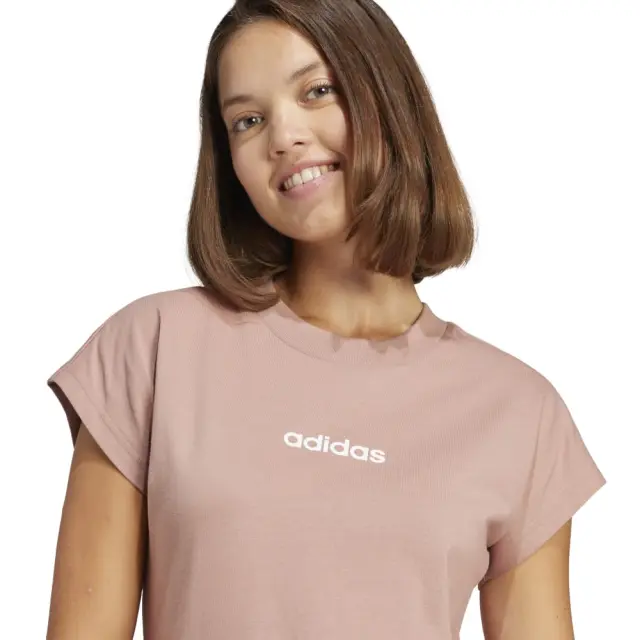 adidas Essentials Linear T-Shirt (JG8664-Salmon) - Σομόν - XS 2