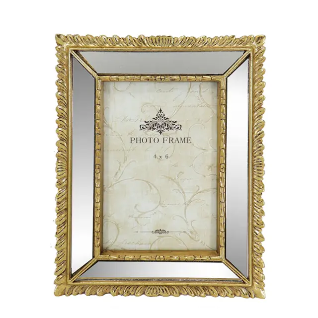Κορνίζα polyr χρυσή με καθρέπτη 17x22cm Zaros 25588 KO170