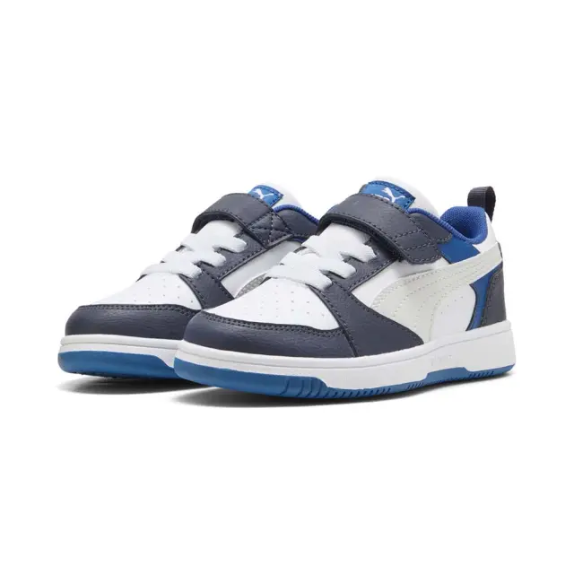 Puma Kids Rebound v6 Lo AC+ (PS) Άσπρο - Μπλε 397419-28 (Puma) - 29 3