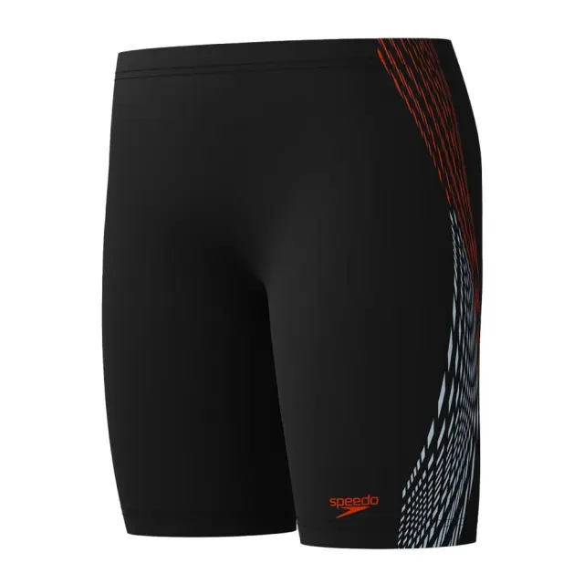 Speedo Boy's Plastisol Placement Jammer Trunks Μαύρο - Γκρι 800317018414 (Speedo)