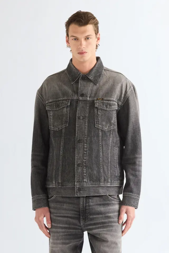 Wrangler Ανδρικό Τζιν Μπουφάν TRUCKER 112387051 - Smoky Granite - XL