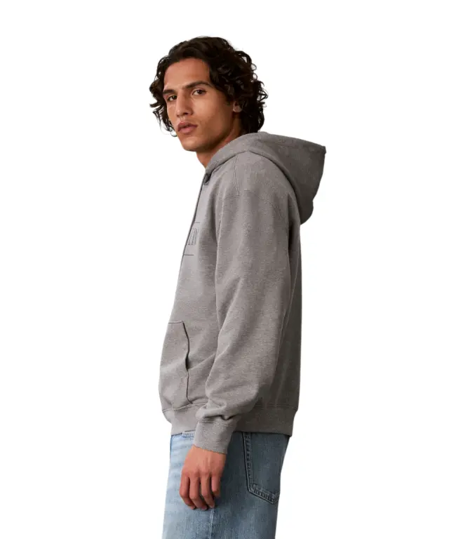 Calvin Klein - Ανδρικό Μακρυμάνικο Φούτερ Varsity Logo Relaxed Fit LV04RH238G-P7E Γκρι 2