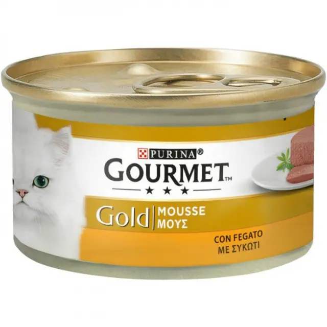 Purina Gourmet Gold Κονσέρβα Γάτας Μους με Συκώτι 85gr