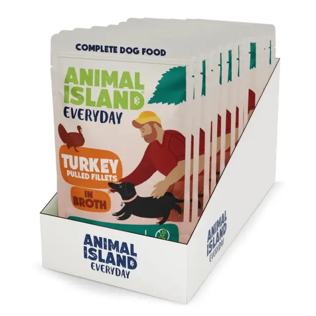 ANIMAL ISLAND Turkey Fillets in broth - wet dog food - 10x150g