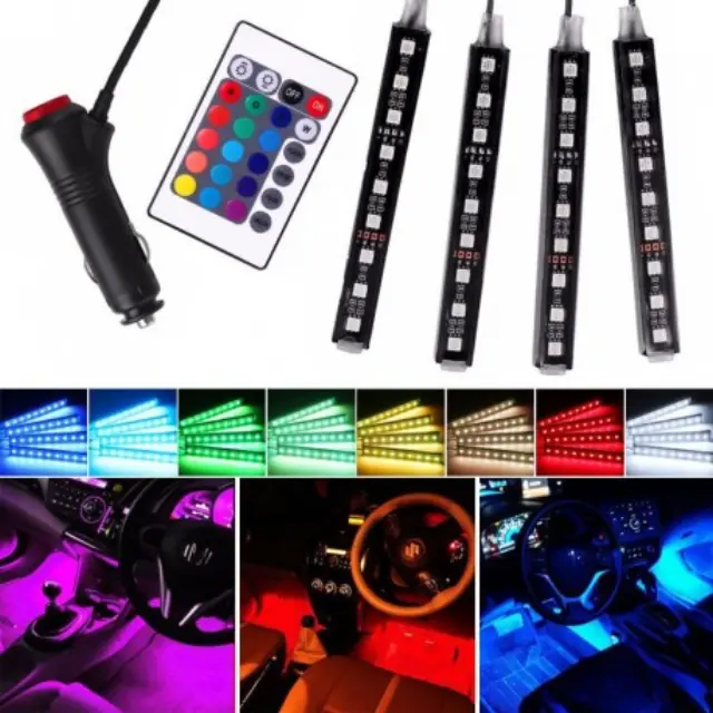 Σύστημα εσωτερικού φωτισμού αυτοκινήτου RGB 12V - OEM
