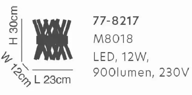 Απλίκα Τοίχου Xenic Χρυσό Ματ 23x12x30εκ. 3