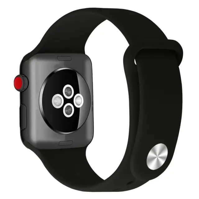 Rubber Λουράκι για Apple Watch 38/40/41/42(series 10/11/12)mm- Black OEM 3