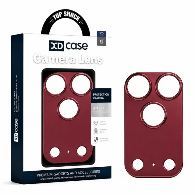 Camfull Titanium Alloy Προστασία για iPhone 17 Pro/18 Pro-Red OEM